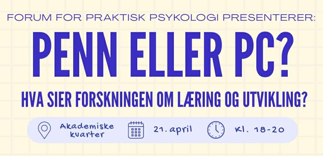 Penn eller pc? Hva sier forskningen om læring og utvikling?